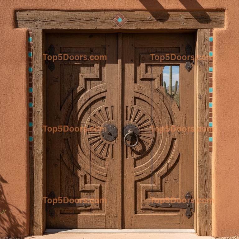brown front door southwestern Door