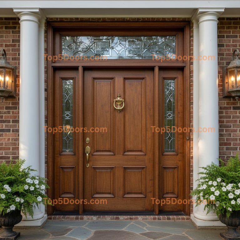 brown front door traditional american Door