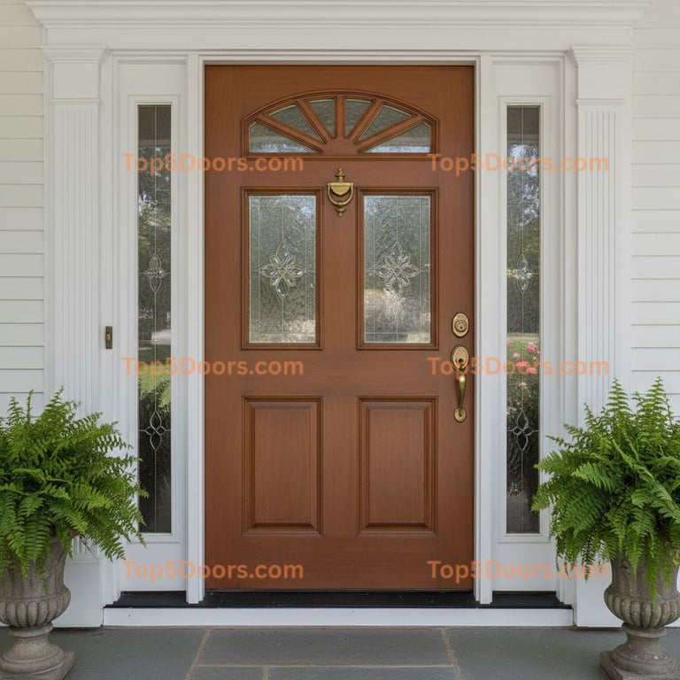brown front door traditional american Door