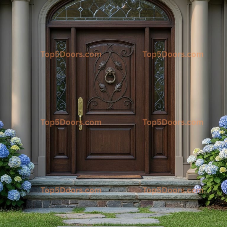 brown front door traditional american Door