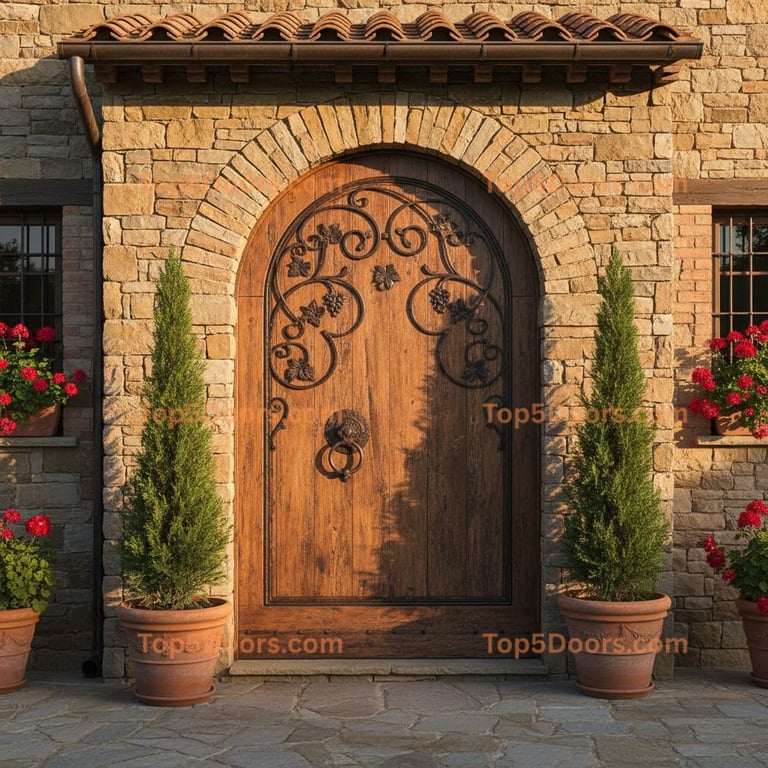 brown front door tuscan Door
