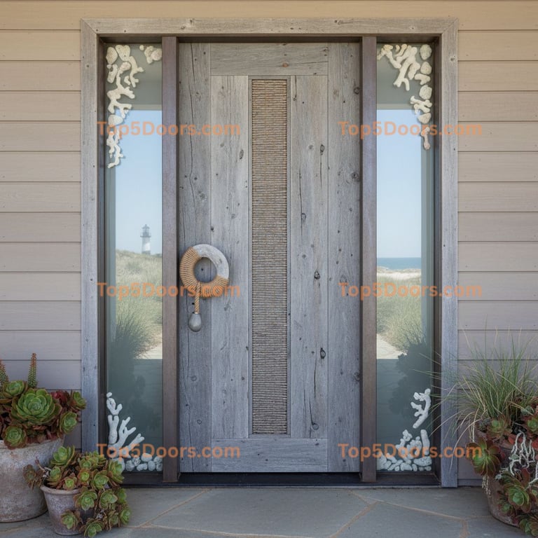 gray front door coastal Door