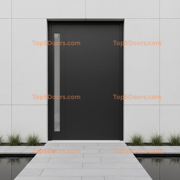 gray front door contemporary Door