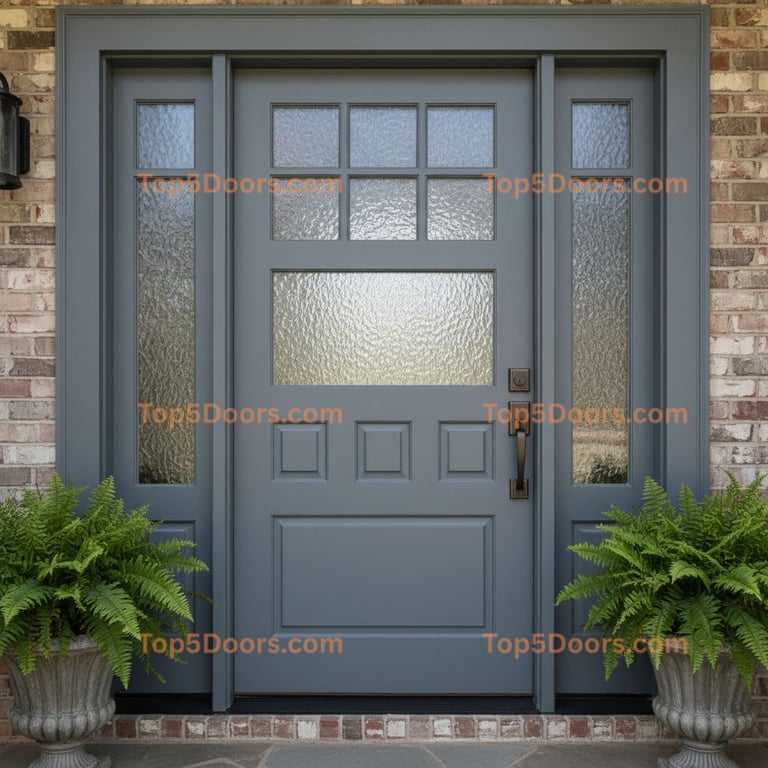gray front door craftsman Door