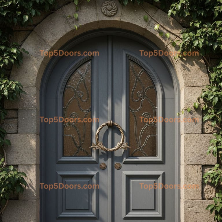 gray front door european classic Door