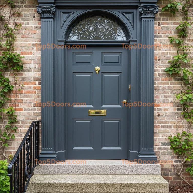 gray front door georgian Door