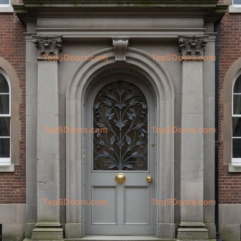 gray front door georgian Door