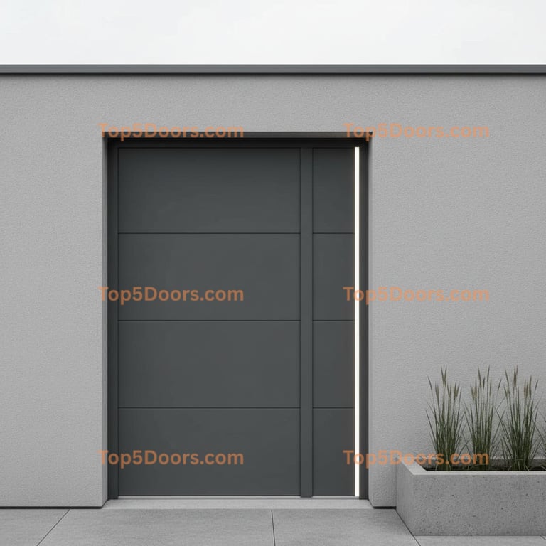 gray front door modern Door