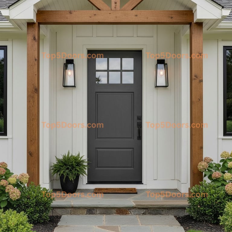 gray front door modern farmhouse Door
