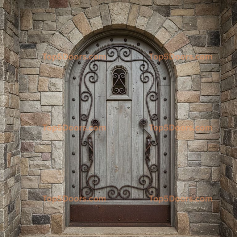 gray front door tuscan Door