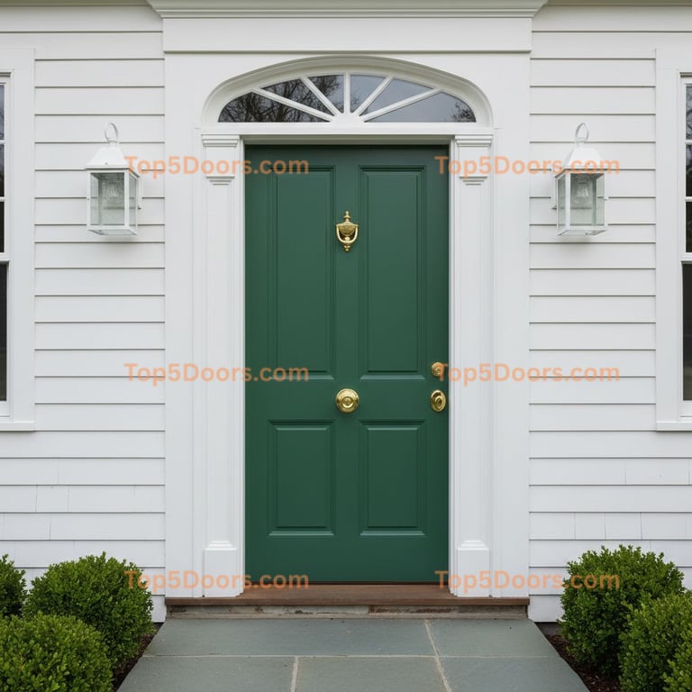 green front door cape cod Door