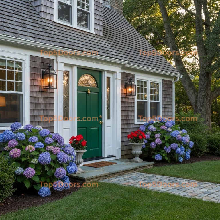 green front door cape cod Door