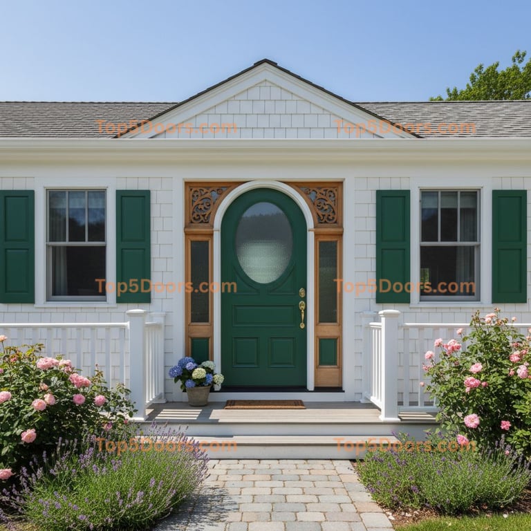 green front door cape cod Door