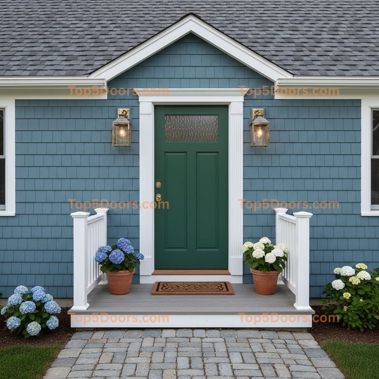 green front door cape cod Door