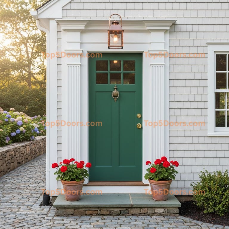 green front door cape cod Door