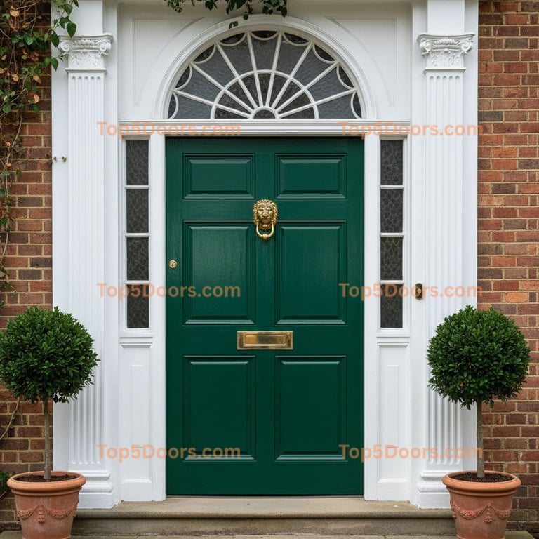green front door georgian Door