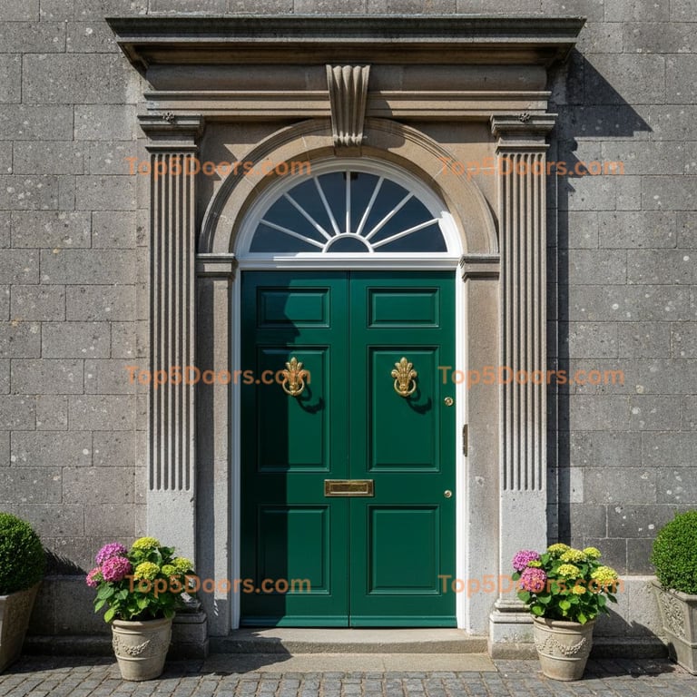 green front door georgian Door