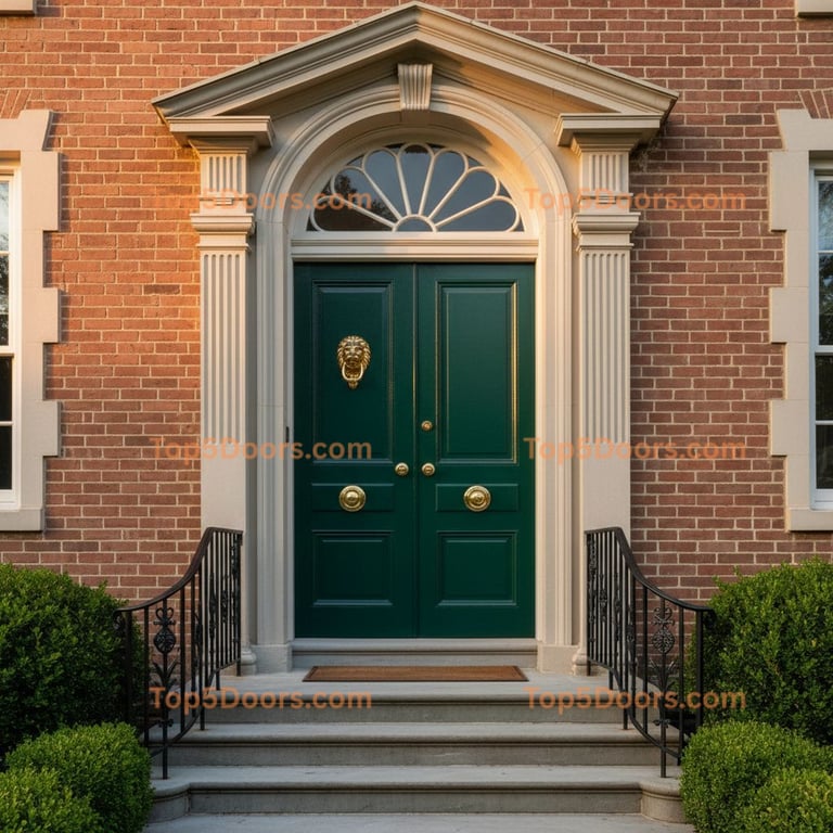 green front door georgian Door