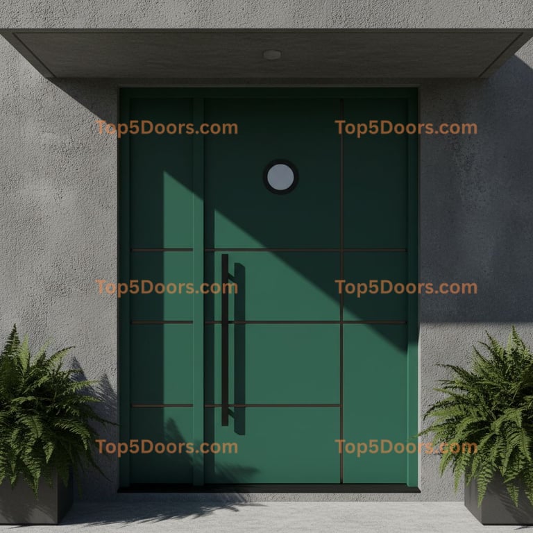 green front door modern Door