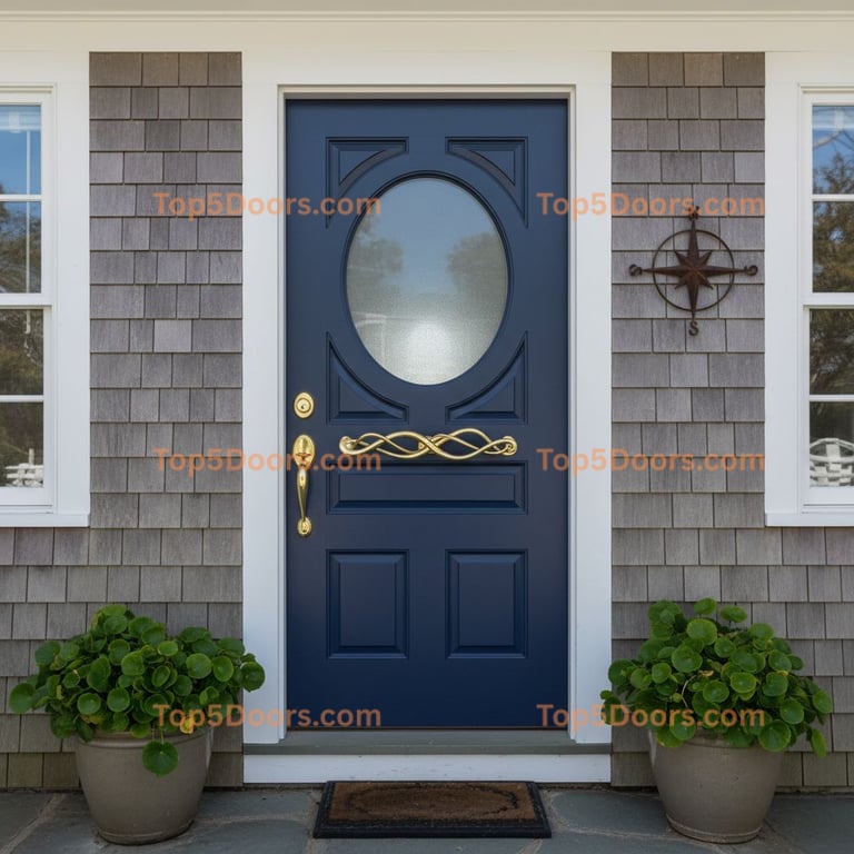 navy blue front door cape cod Door