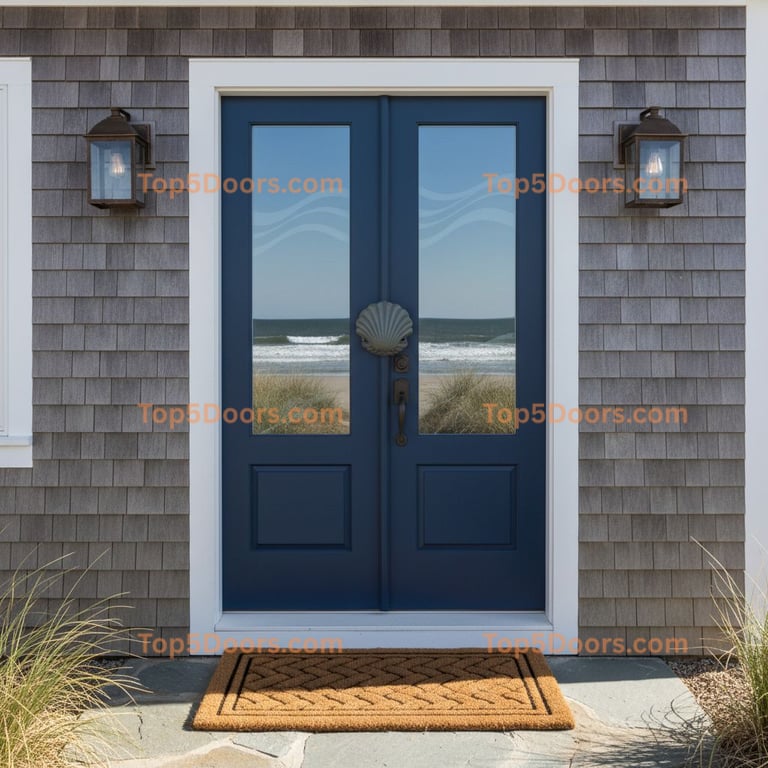 navy blue front door coastal Door