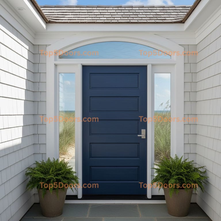 navy blue front door coastal Door