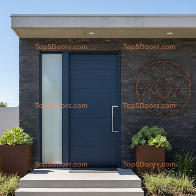 navy blue front door contemporary Door