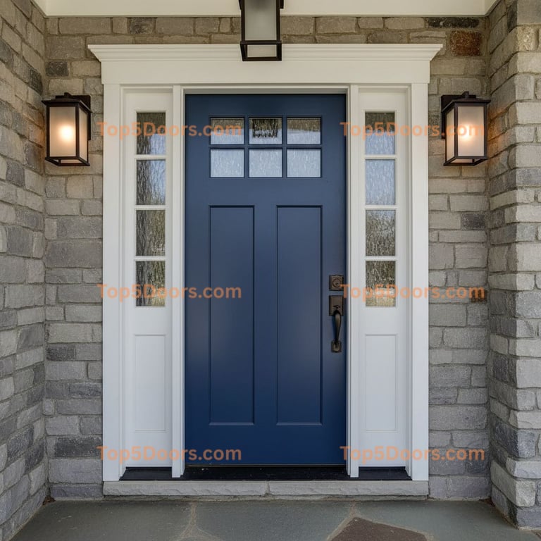 navy blue front door craftsman Door