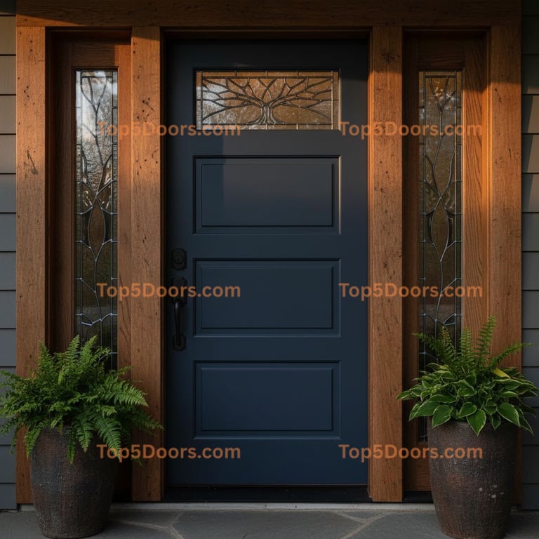 navy blue front door craftsman Door
