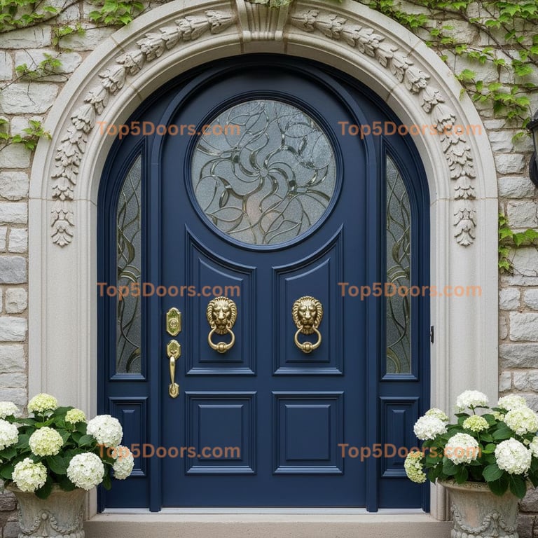 navy blue front door european classic Door