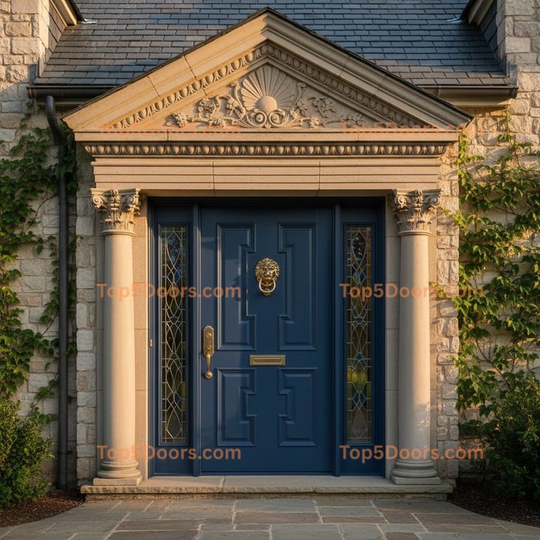 navy blue front door european classic Door