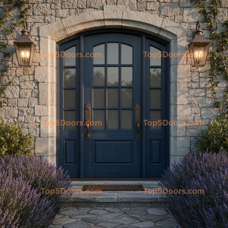 navy blue front door french provincial Door