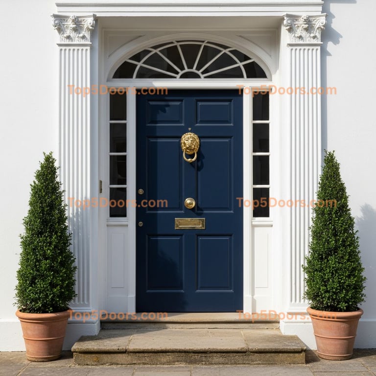 navy blue front door georgian Door
