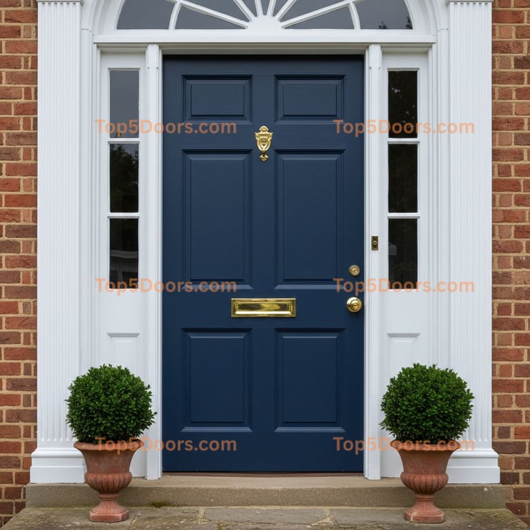 navy blue front door georgian Door