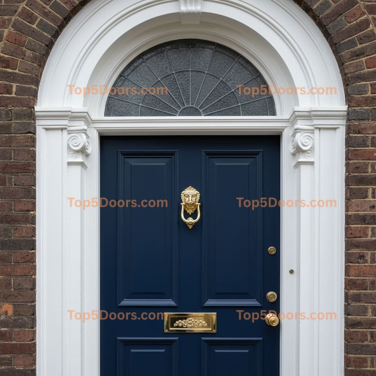 navy blue front door georgian Door