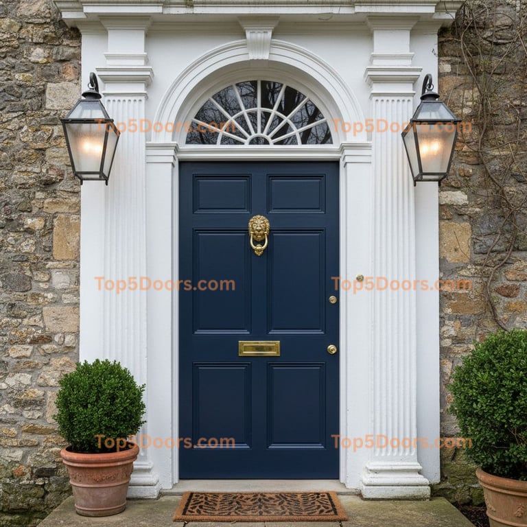 navy blue front door georgian Door