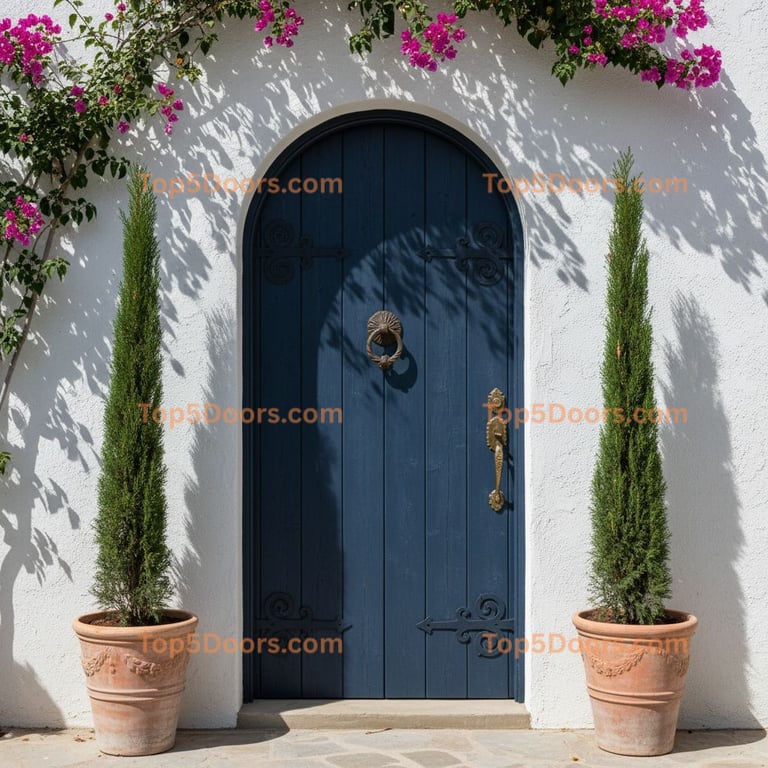 navy blue front door mediterranean Door
