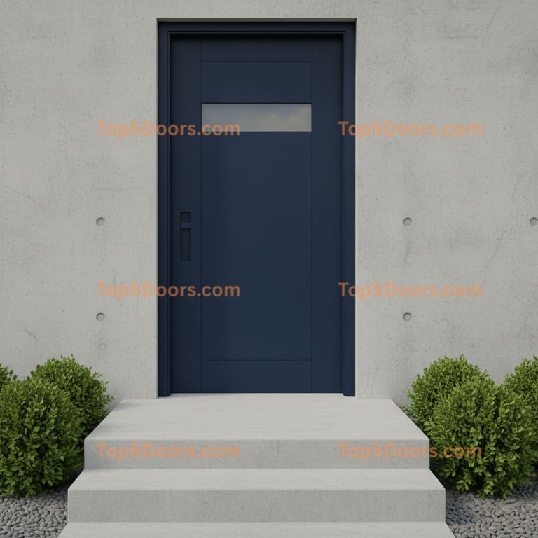 navy blue front door minimalist Door