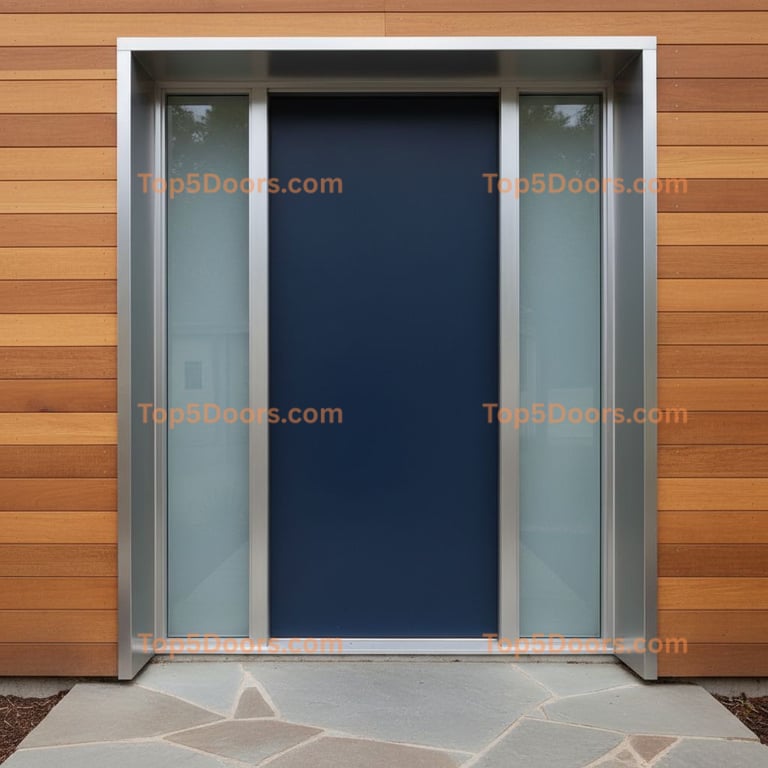 navy blue front door modern Door