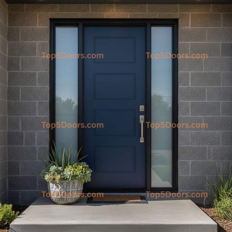navy blue front door modern Door