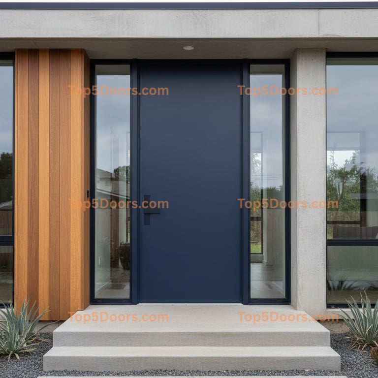navy blue front door modern Door
