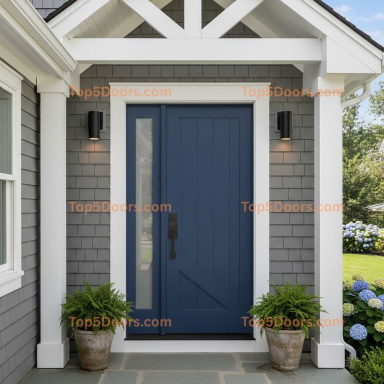 navy blue front door modern farmhouse Door