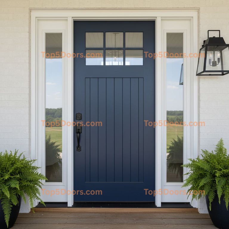 navy blue front door modern farmhouse Door