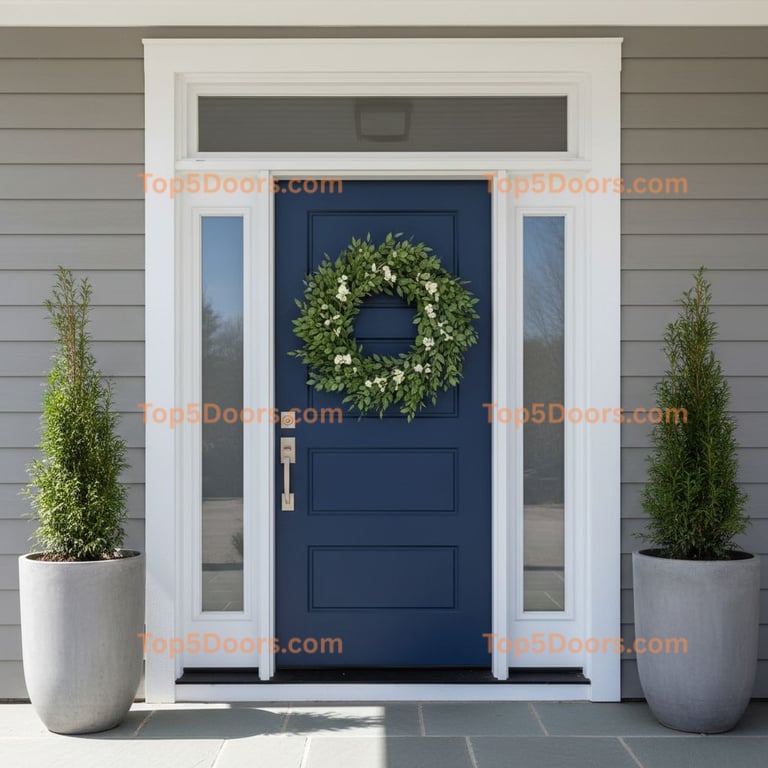 navy blue front door modern farmhouse Door