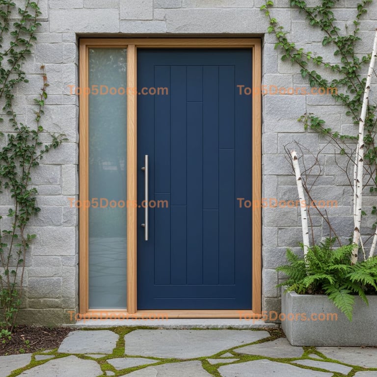 navy blue front door scandinavian Door