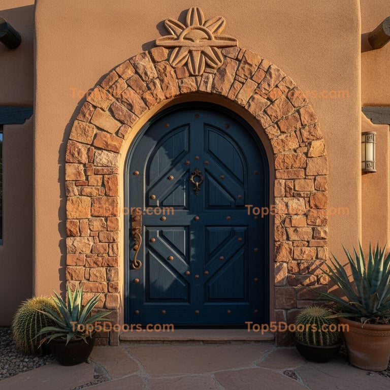 navy blue front door southwestern Door