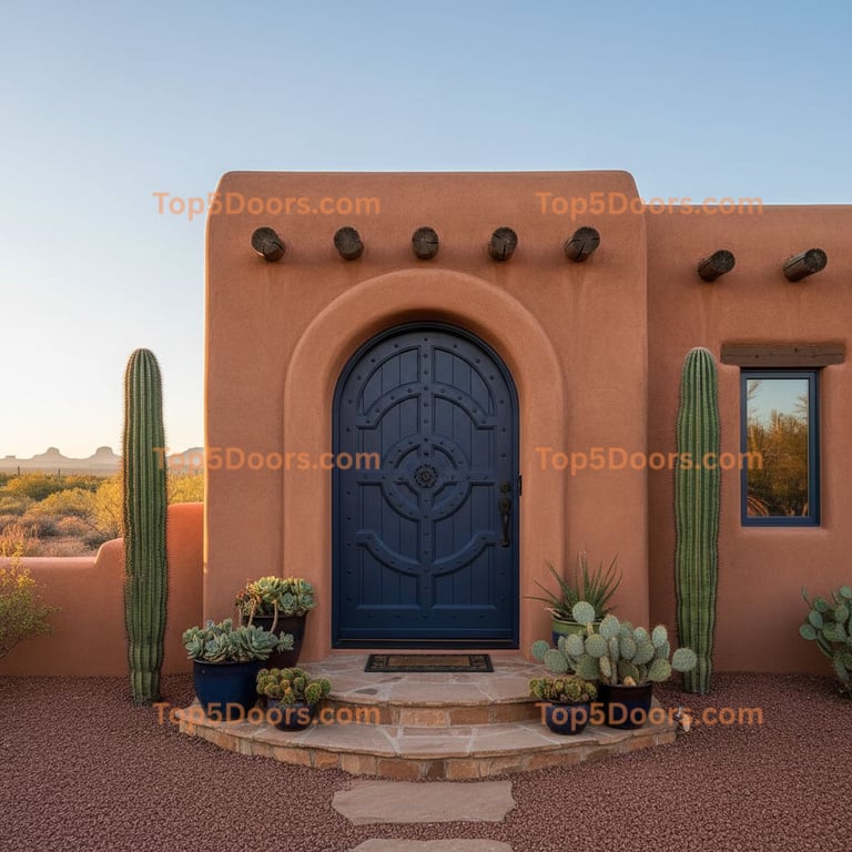 navy blue front door southwestern Door