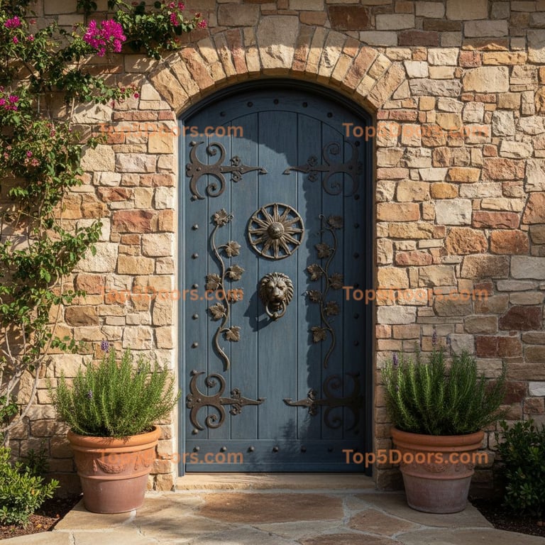 navy blue front door tuscan Door
