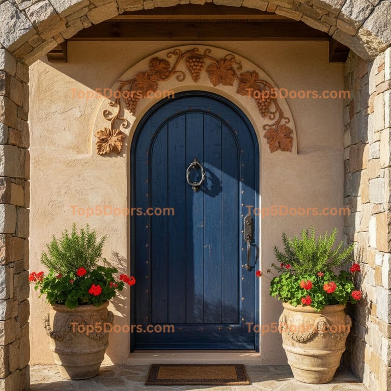 navy blue front door tuscan Door
