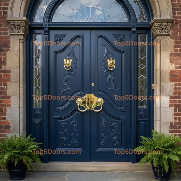 navy blue front door victorian Door